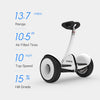 cesona Smart Self-Balancing Electric Scooter with LED light, Portable and Powerful, White and Black